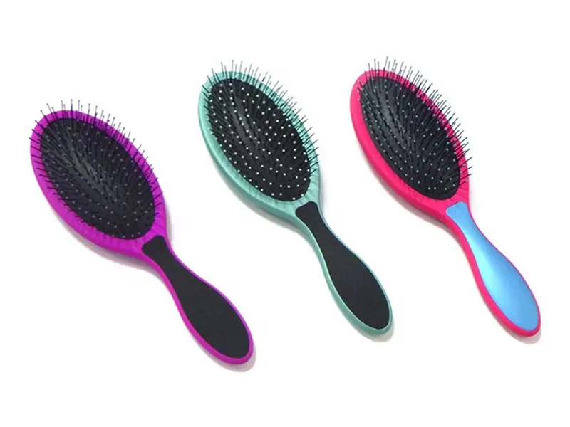 360 Tangle višebojna ovalna crna valovita četka za kosu Denman